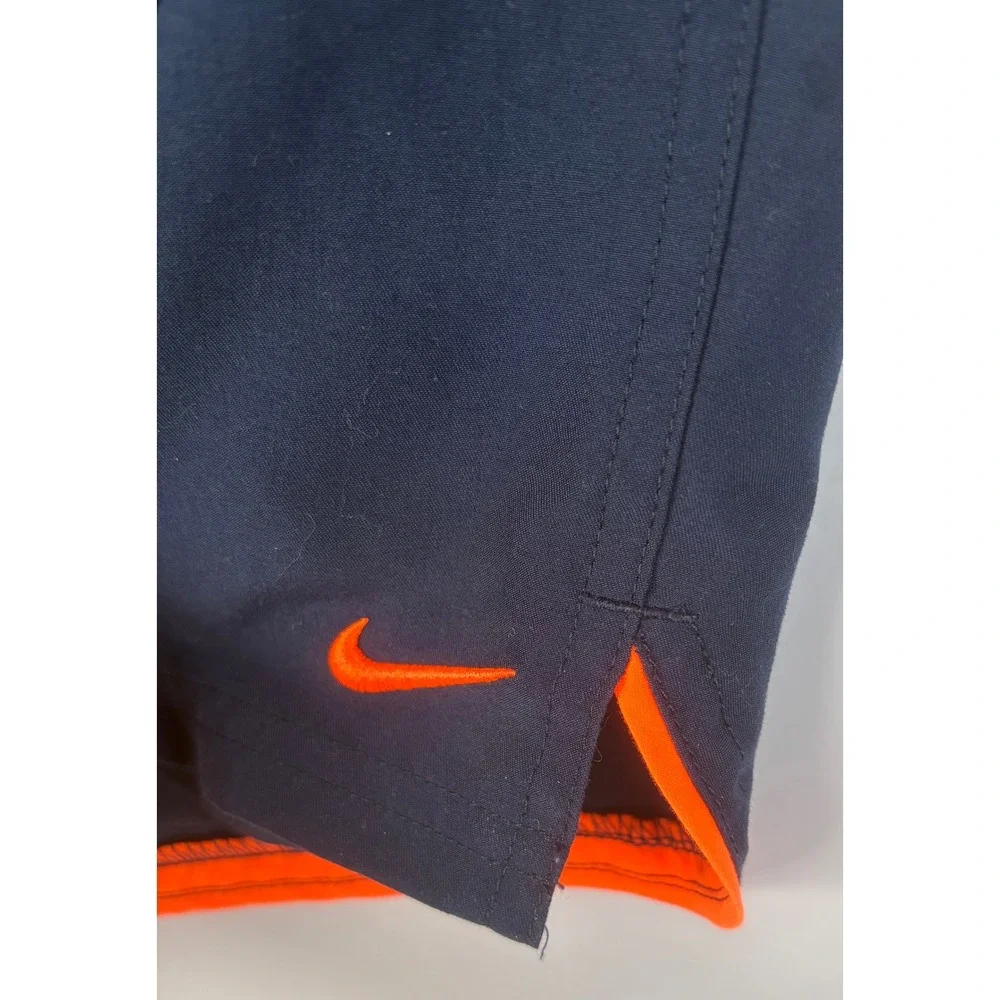 Nike Mens Athletic Shorts Navy Blue Orange Grey Running Training Size L - Picture 5 of 9